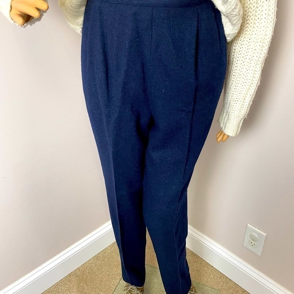 Vintage High-Waisted Wool Trousers – Size 9/10 - Picture 2 of 13